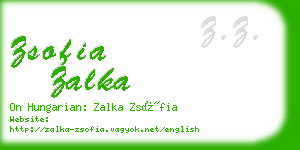zsofia zalka business card